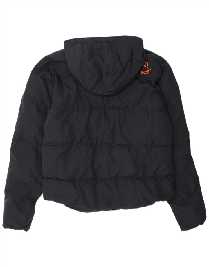 Superdry Chaqueta acolchada con capucha para hombre UK 40 Large Nylon azul marino