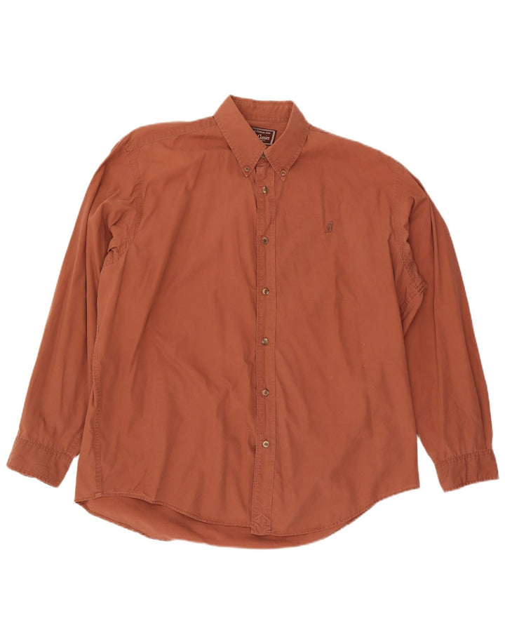 Camisa Marlboro Classics Hombre Grande Marrón Algodón