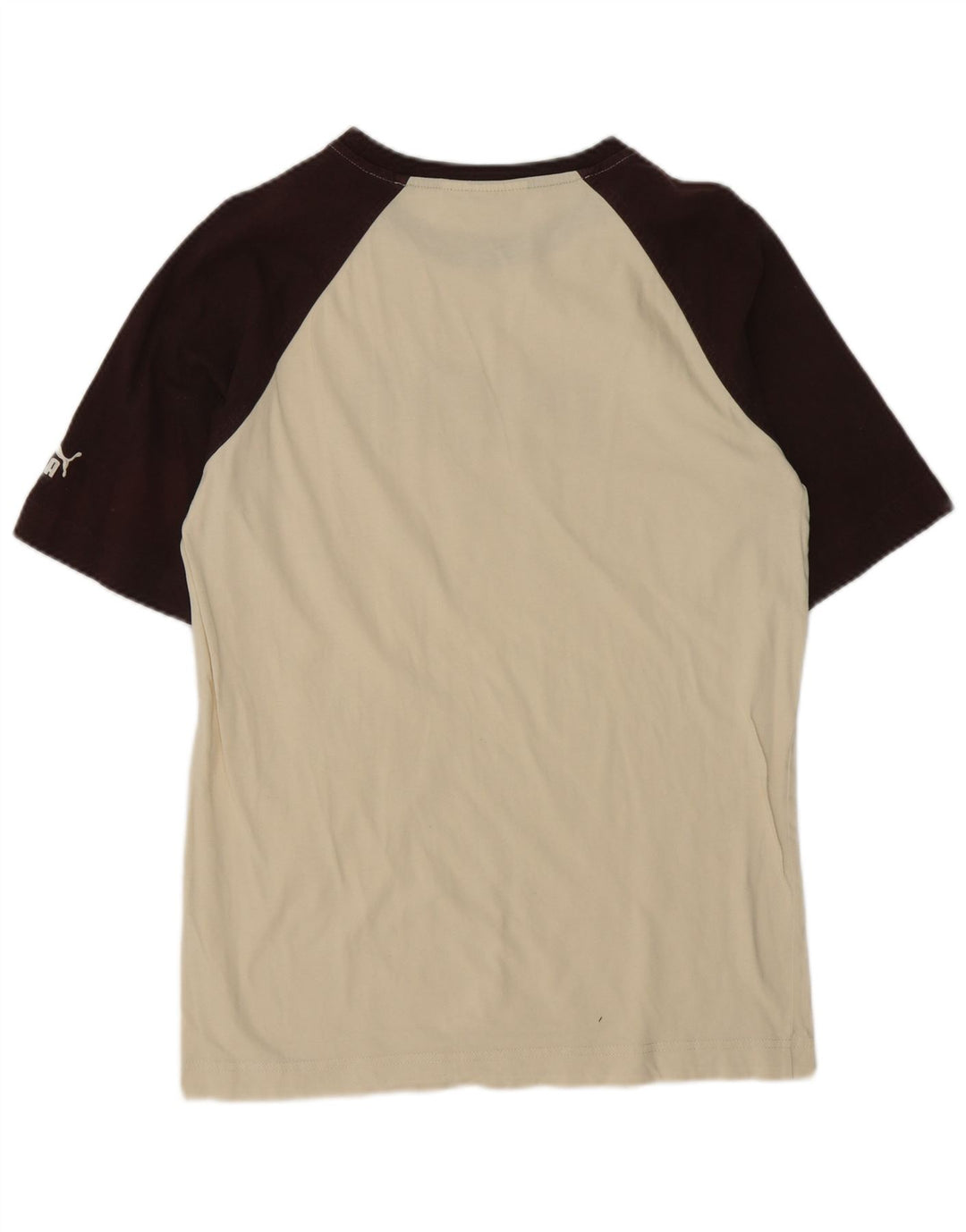 Puma Camiseta gráfica para hombre Top mediano de algodón con bloques de color blanco