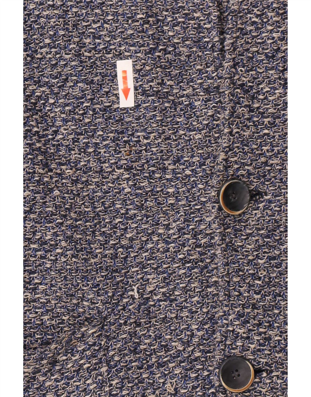Zara Chaqueta tipo blazer de punto con 2 botones para niño 13-14 años Algodón moteado azul
