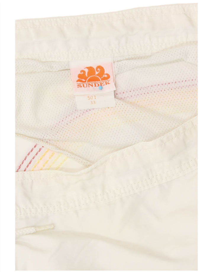 Bañador Sundek Hombre Mediano Nylon Blanco