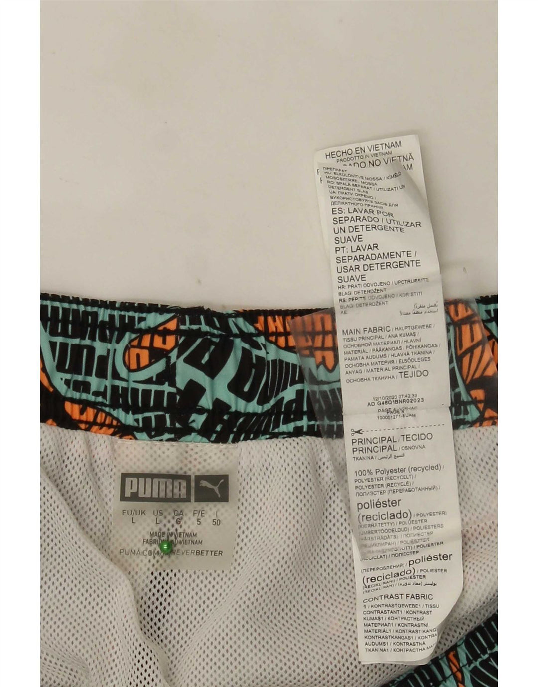 Puma Bañador con gráfico para hombre, talla grande, poliéster multicolor