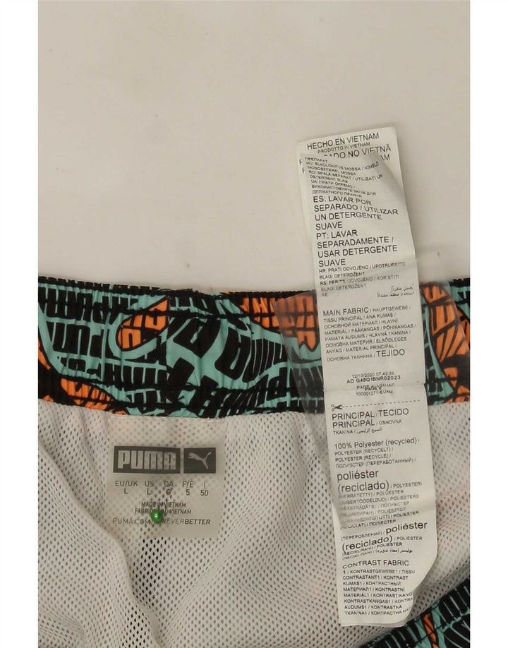 Puma Bañador con gráfico para hombre, talla grande, poliéster multicolor