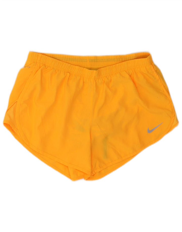 Nike - Pantalones cortos deportivos Dri Fit para mujer, talla 40, poliéster, color naranja medio