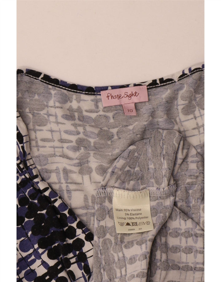 Vestido tubo para mujer Phase Eight, talla 40, talla pequeña, viscosa a cuadros multicolor