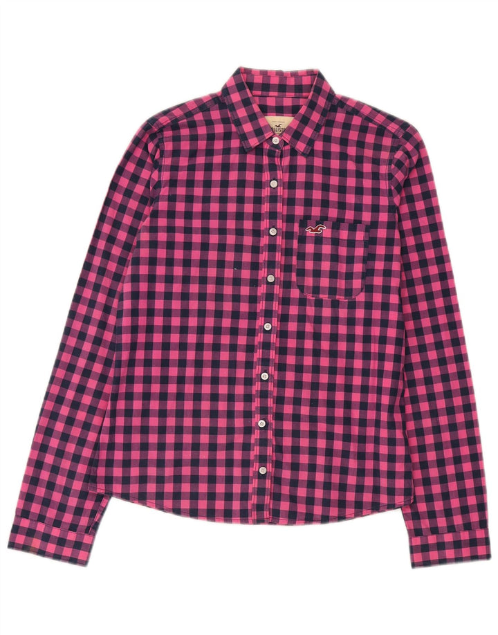 Camisa Hollister para mujer Reino Unido 44 Algodón a cuadros rosa medio