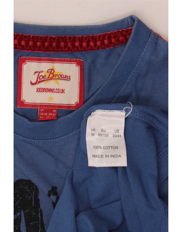 Joe Browns Camiseta gráfica para hombre Top Algodón azul medio
