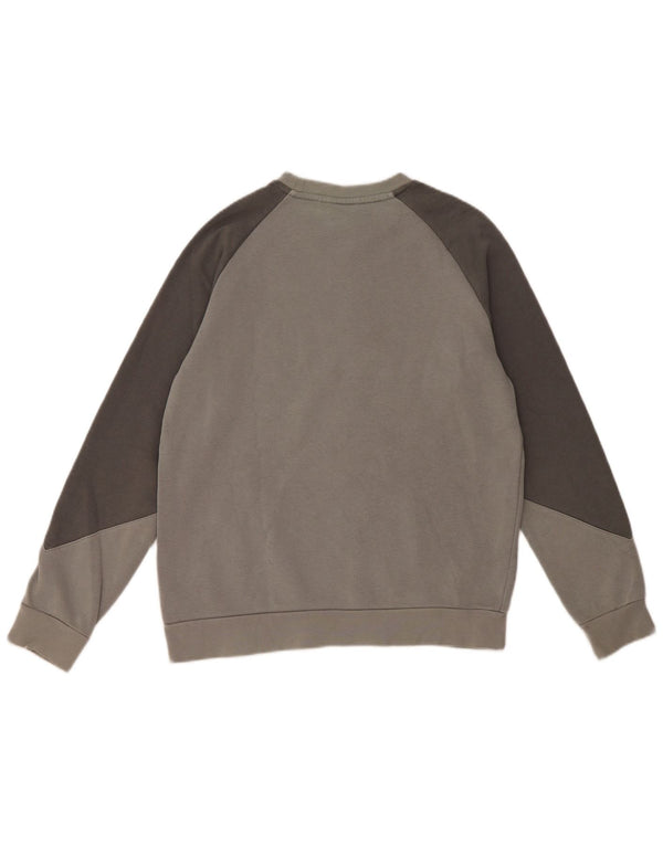 ADIDAS Sudadera estampada para niños 13-14 años Algodón gris con bloques de color