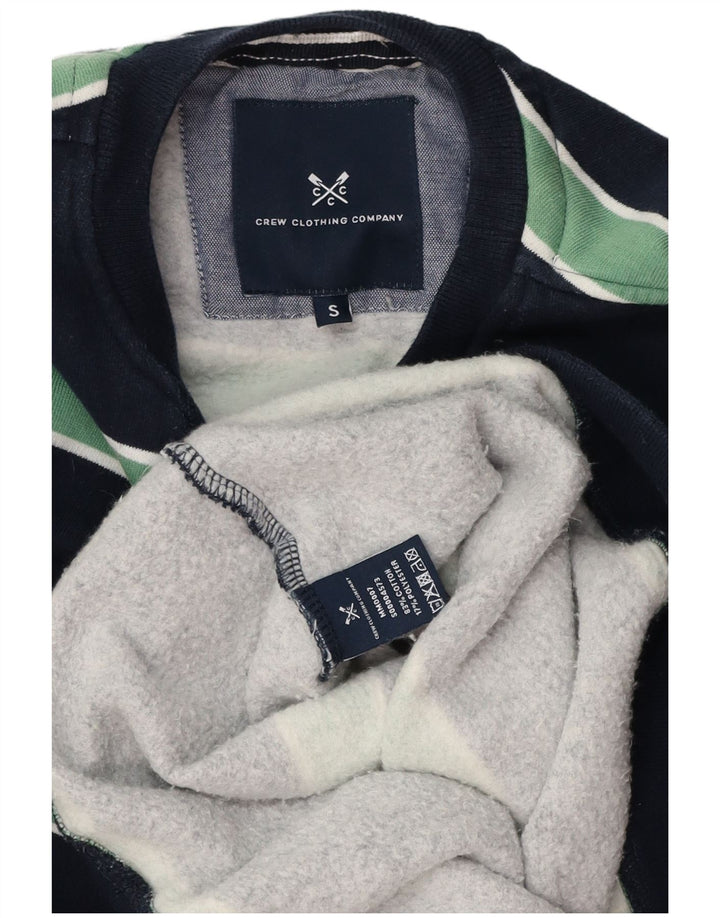 Crew Clothing Sudadera para hombre Jersey Pequeño Algodón a rayas azul marino