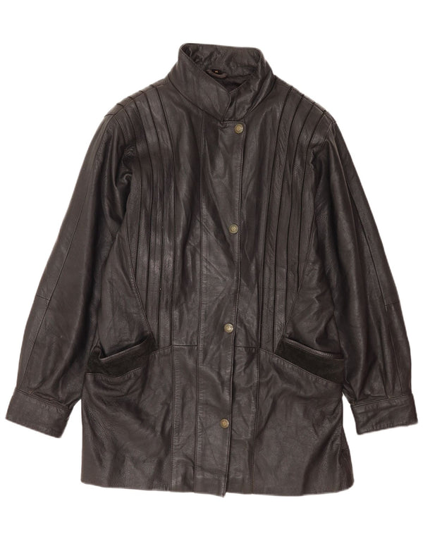 Skinz Chaqueta de cuero para mujer UK 44 Cuero negro grande