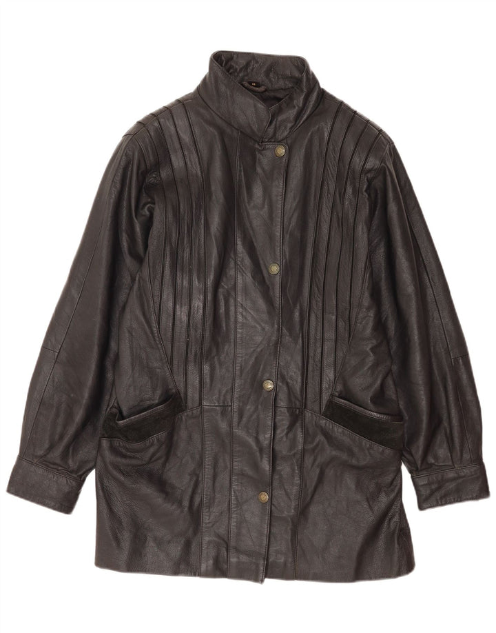 Skinz Chaqueta de cuero para mujer UK 44 Cuero negro grande