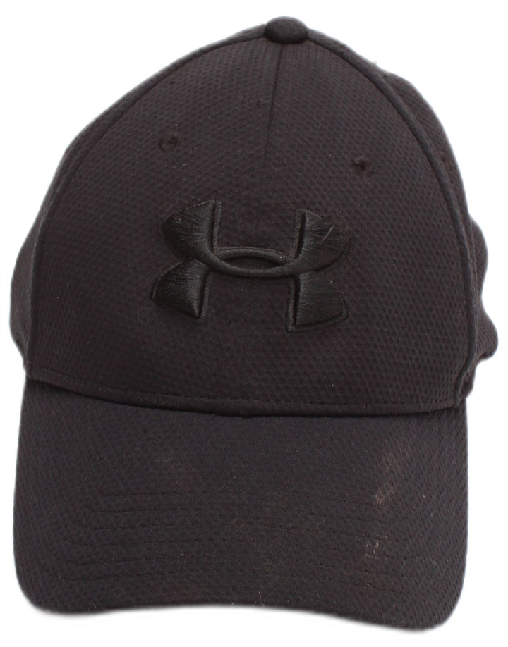 Under Armour Gorra de béisbol gráfica para hombre, talla mediana/grande, poliéster negro, deportiva