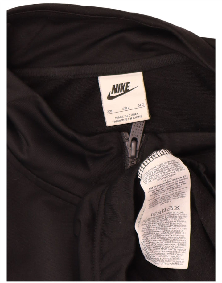 Nike - Sudadera con cuello y cremallera para hombre, talla 3XL, poliéster negro