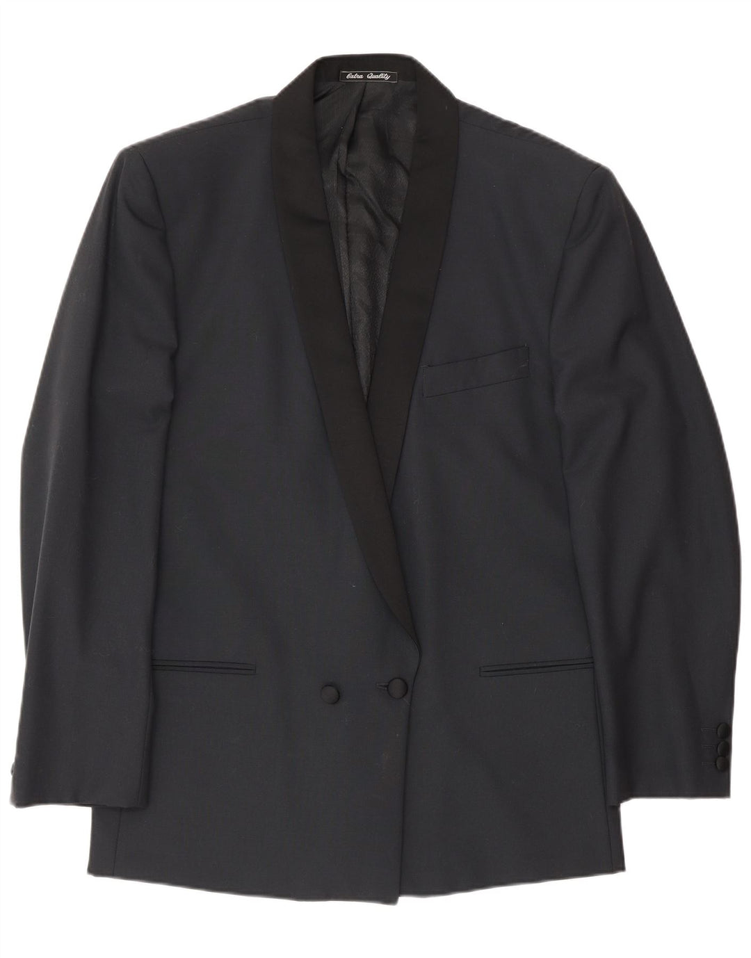 Chaqueta tipo blazer con doble botonadura para hombre Profilo IT 48 Lana virgen negra mediana