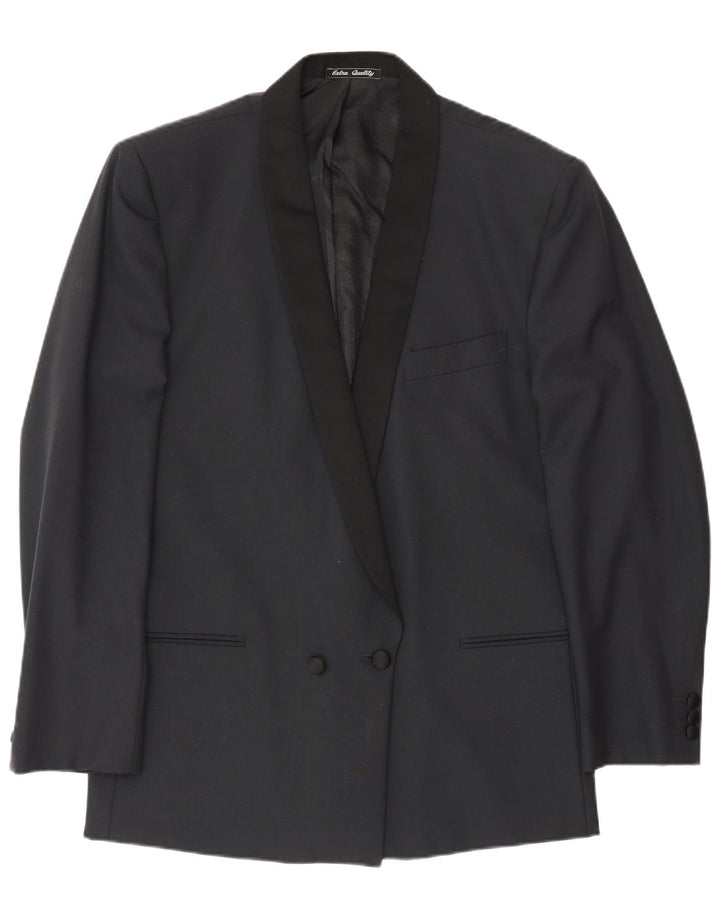 Chaqueta tipo blazer con doble botonadura para hombre Profilo IT 48 Lana virgen negra mediana