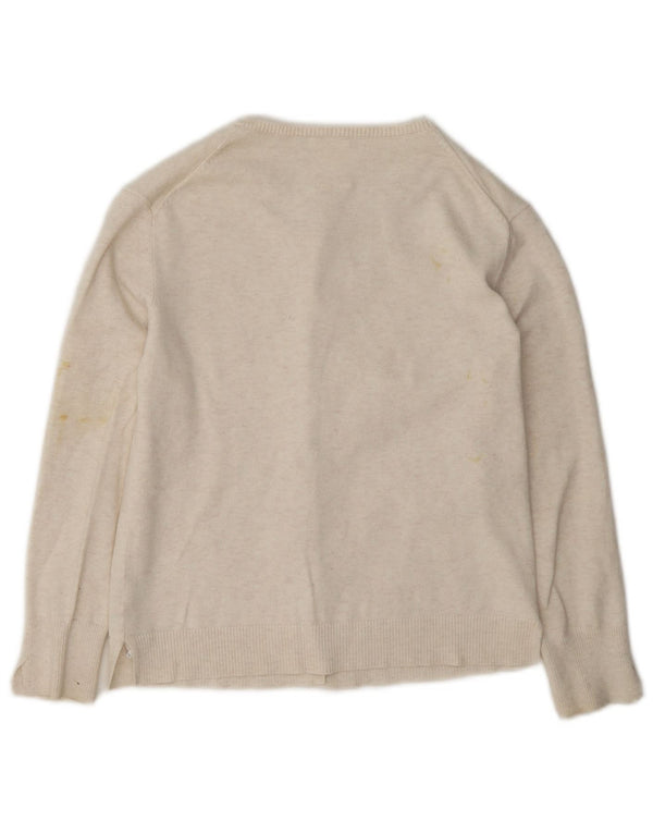 Zara Jersey Niña 7-8 Años Blanco Roto Algodón