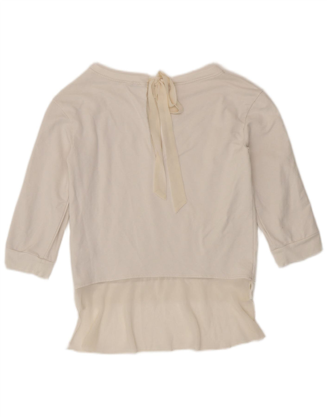 Liu Jo Mujer Manga 3/4 Sudadera Jumper IT 40 Small White Cotton