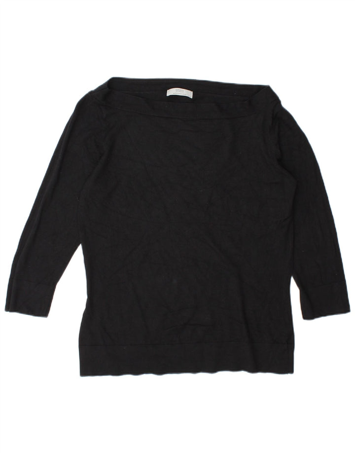 Marks & Spencer Mujer Lash Top Manga 3/4 UK 10 Small Viscosa Negra