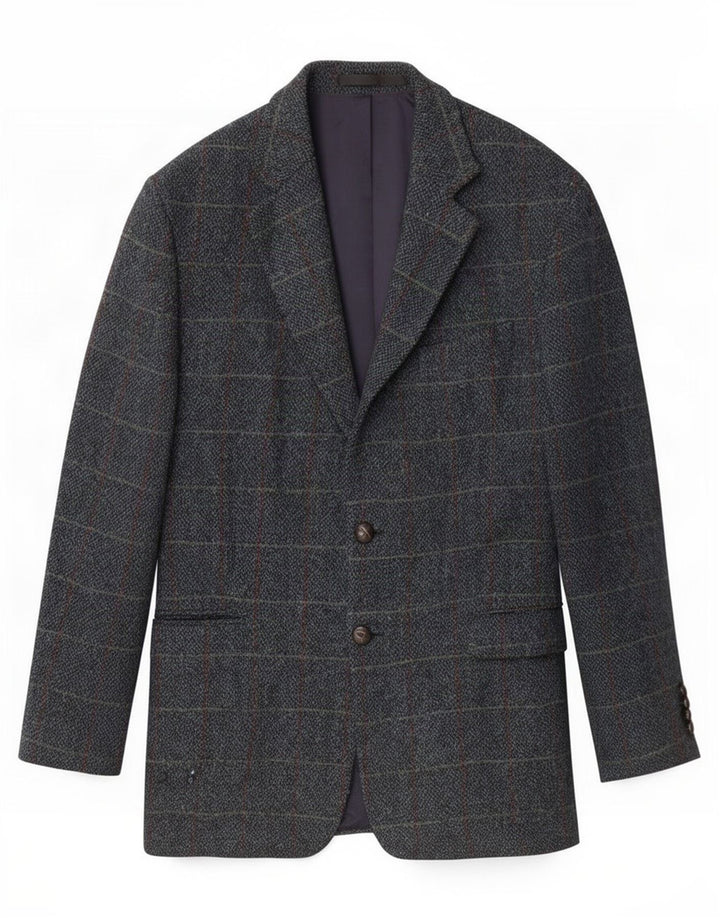 Marks & Spencer Chaqueta tipo blazer Harris Tweed para hombre UK 42 Large Blue Check