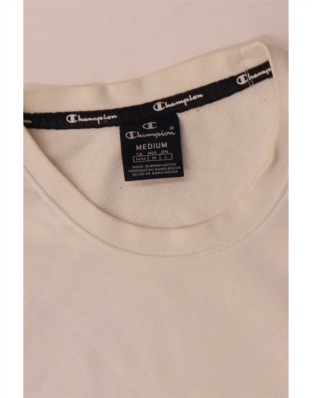 Champion Sudadera Con Estampado Gráfico Jumper De Algodón Blanco Mediano