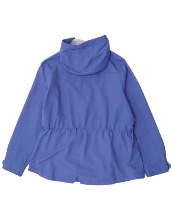 Crew Clothing Chaqueta impermeable con capucha para mujer UK 40 Poliéster azul grande