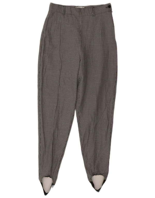 Pantalones Casuales Benetton Mujer IT 44 Medium W28 L30 Black Houndstooth