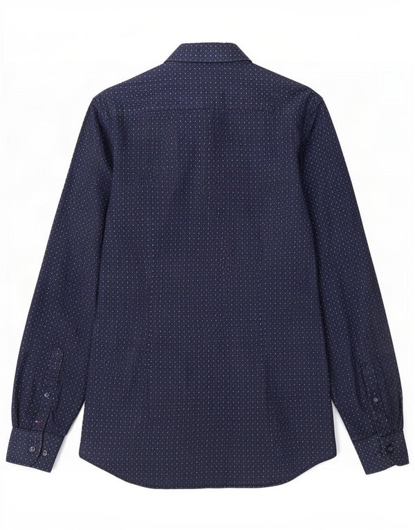 Tommy Hilfiger Camisa Slim Fit para Hombre Talla 38 15 Mediana Azul Marino Paisley