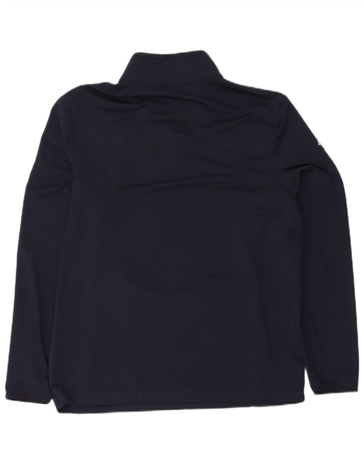 Lacoste Chándal para hombre con cremallera y cuello, talla 6 XL, poliéster azul marino