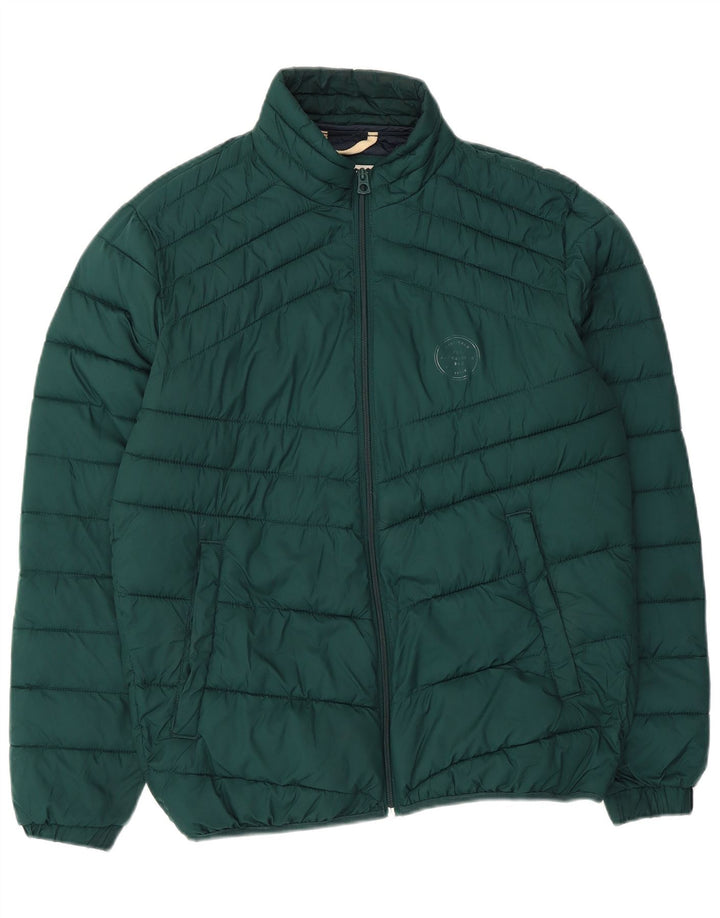 JACK & JONES Chaqueta acolchada para hombre ES 38 Verde medio Poliéster