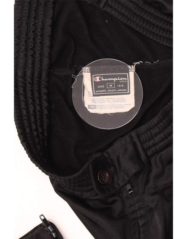 Champion Pantalones De Chándal Holgados Para Hombre Poliéster Negro Mediano