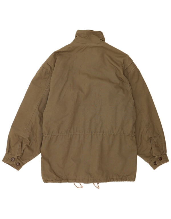 Vintage hombres chaqueta utilitaria Reino Unido 42 XL algodón caqui