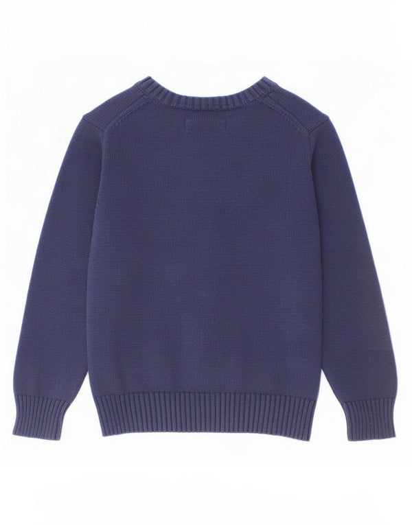 Polo Ralph Lauren Suéter con Cuello en V para Bebés 18-24 Meses Azul Marino