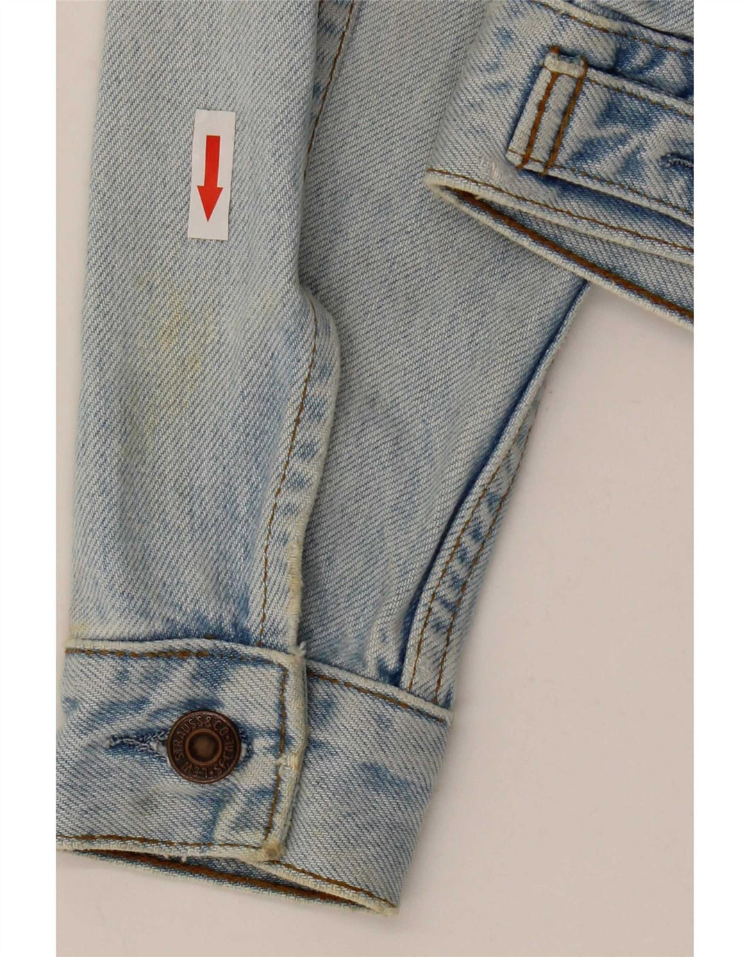Levi's Chaqueta vaquera corta para mujer UK 10 Small Blue Cotton
