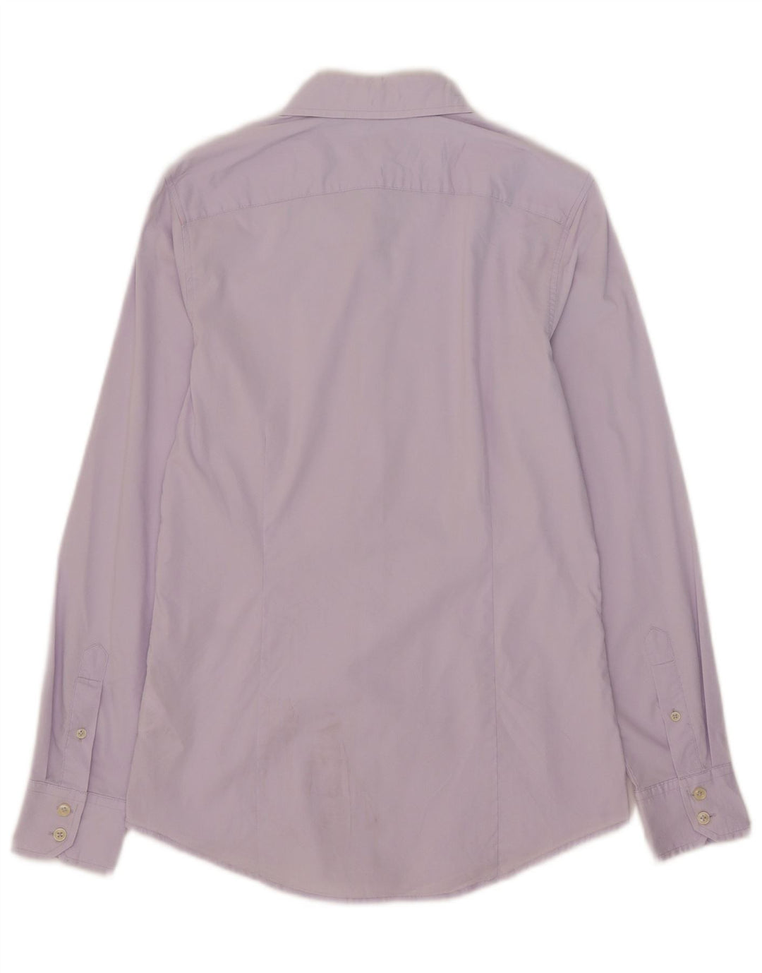 Camisa Benetton Hombre Mediano Morado Algodón