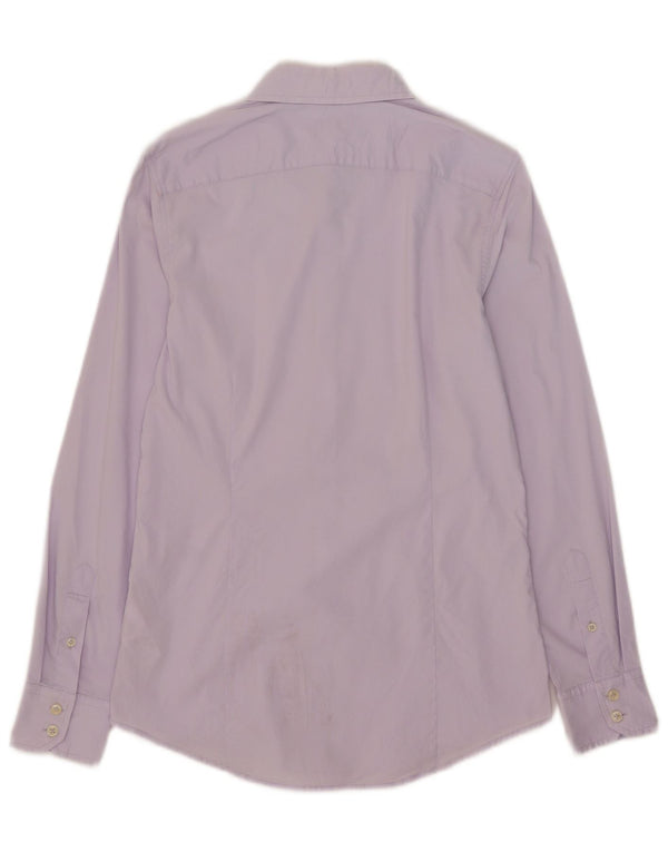 Benetton Mens Shirt Medium Purple Cotton