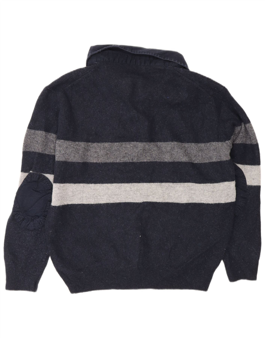 Marks & Spencer Jersey azul marino con cuello tipo polo para hombre, talla grande, color azul marino