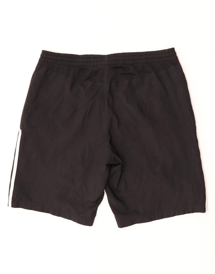 Adidas - Pantalones cortos deportivos para hombre, talla grande, color negro, poliéster
