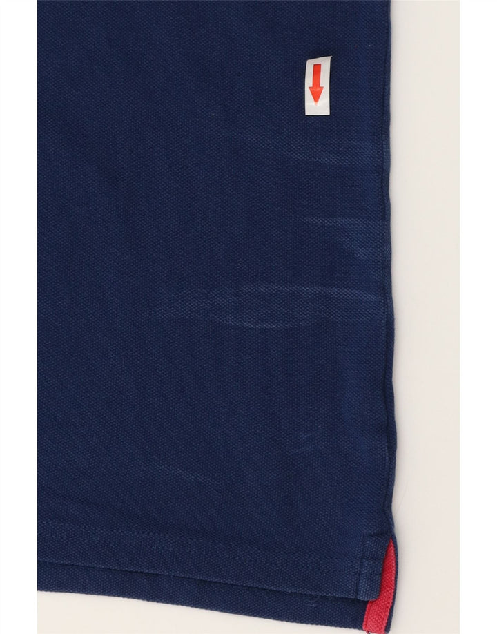 FILA Polo para hombre grande azul marino algodón