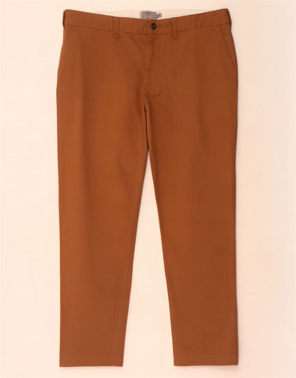 Marks & Spencer Pantalones chinos ajustados para hombre W36 L29 Algodón marrón