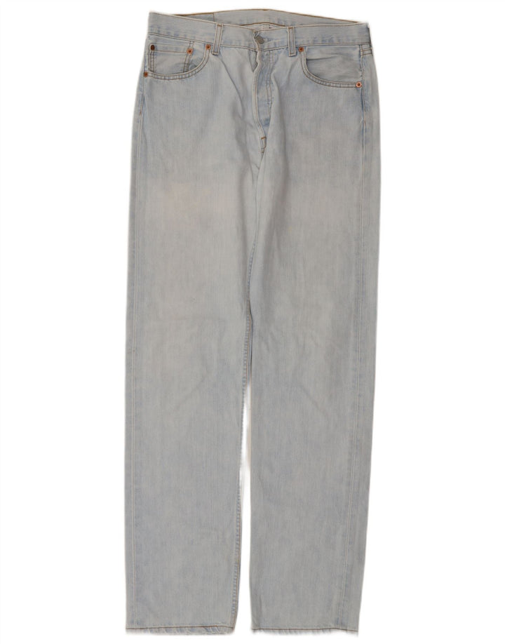 LEVI'S Mens 501 Straight Jeans W34 L36 Blue Cotton