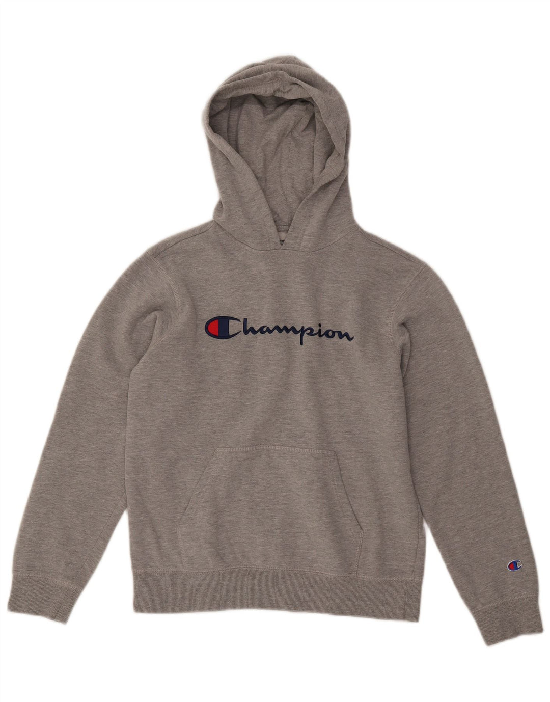 CHAMPION Jersey con capucha gráfica para niños 13-14 años XL Algodón moteado gris