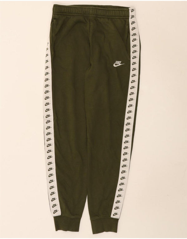 Nike Pantalones De Chándal Con Gráficos Joggers Small Khaki Colourblock Cotton