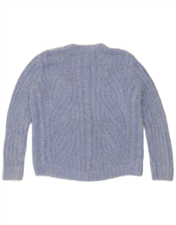 Marks & Spencer Suéter tipo cárdigan para mujer UK 44 Poliéster azul medio