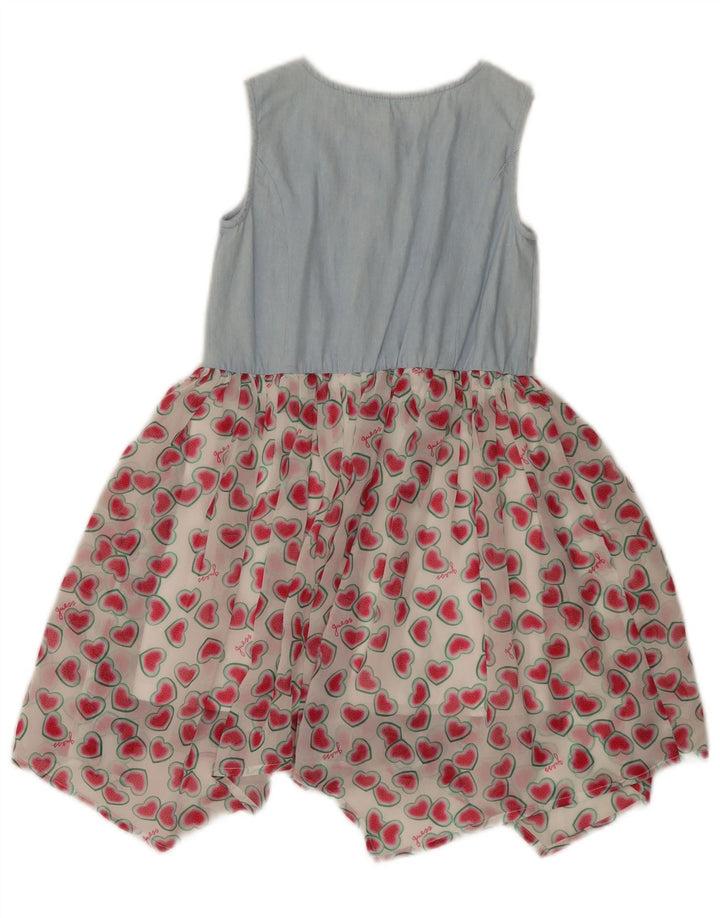 Guess Vestido Asimétrico Sin Mangas Estampado Abstracto Niñas 4-5 Años Azul