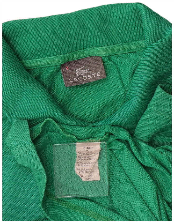 LACOSTE Polo para hombre talla 5 grande algodón verde