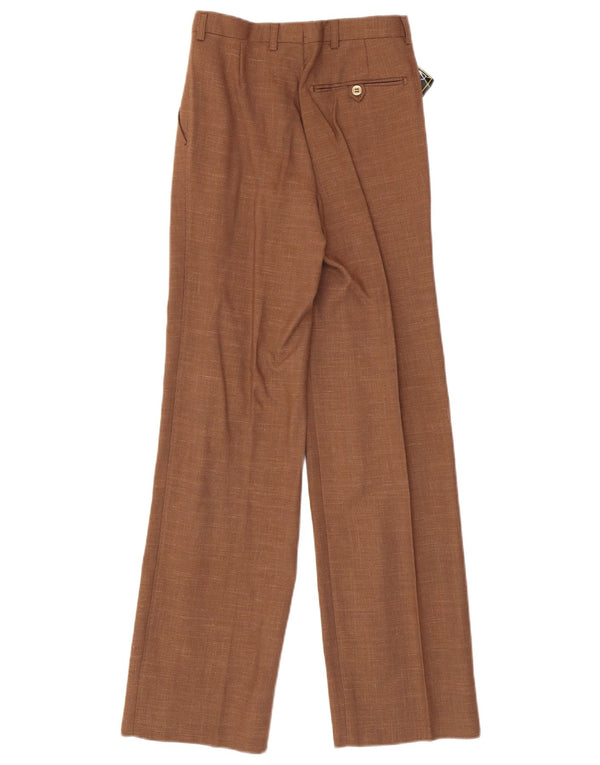Robin's Pantalones de traje con cintura alta para mujer IT 42 Medium W24 L30 Marrón