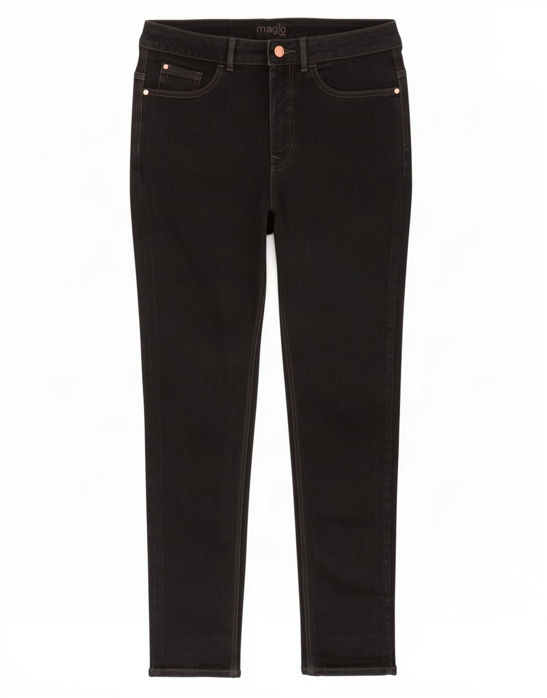 Marks & Spencer Vaqueros Magic Slim para Mujer UK 12 Medium W28 L28 Algodón Negro