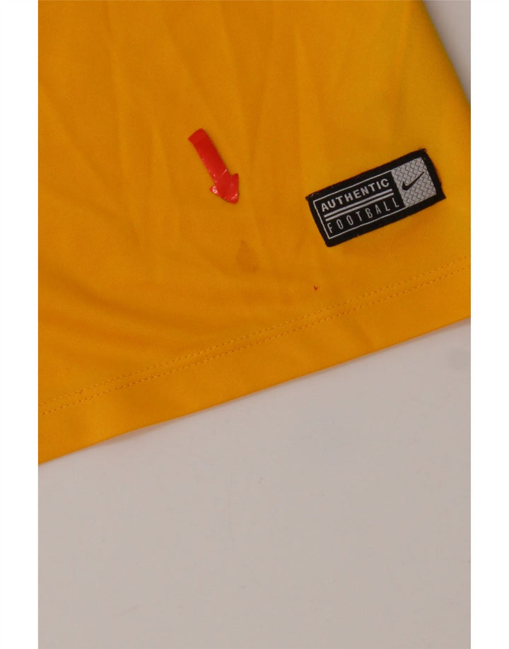 Camiseta Nike Dri Fit para hombre Poliéster color block amarillo medio