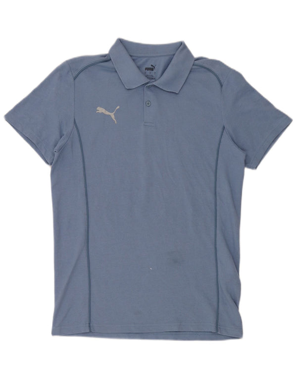 Puma Polo De Manga Corta Regular Fit Para Hombre Algodón Azul Pequeño