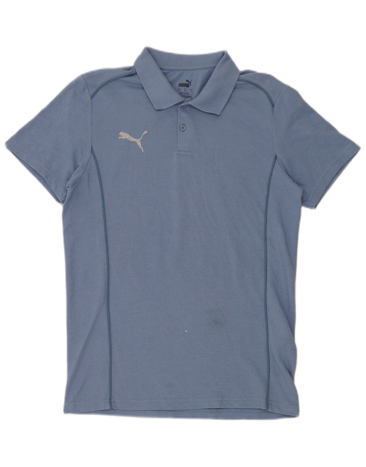 Puma Polo De Manga Corta Regular Fit Para Hombre Algodón Azul Pequeño
